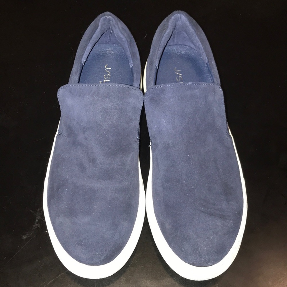 J Slides Slip on navy shoes